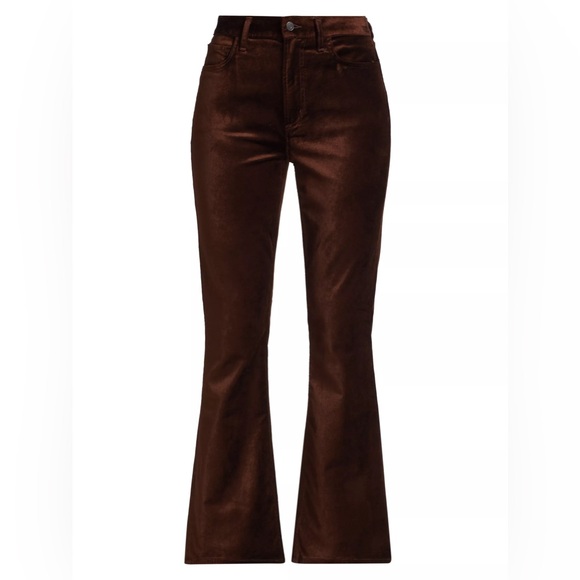 Agolde Pants - Agolde Nico Velvet Boot-Cut Trousers in Chocolate Milk - Size 25